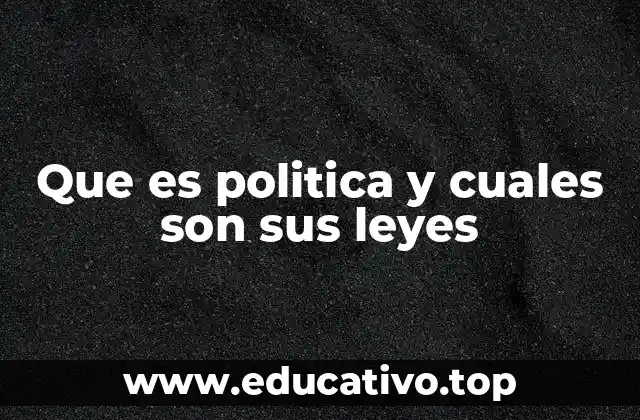 Que es politica y cuales son sus leyes