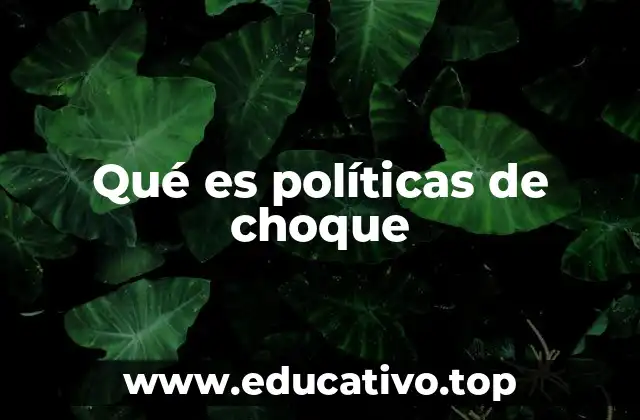 Qué es políticas de choque