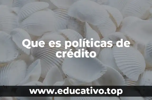 Que es políticas de crédito