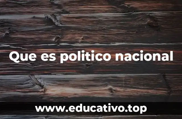 Que es politico nacional