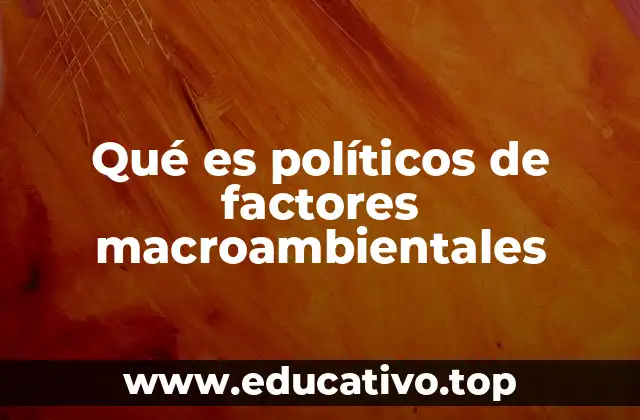 Qué es políticos de factores macroambientales