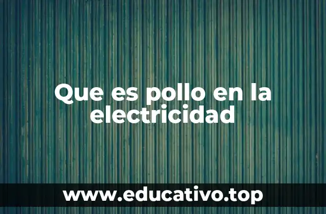 Que es pollo en la electricidad