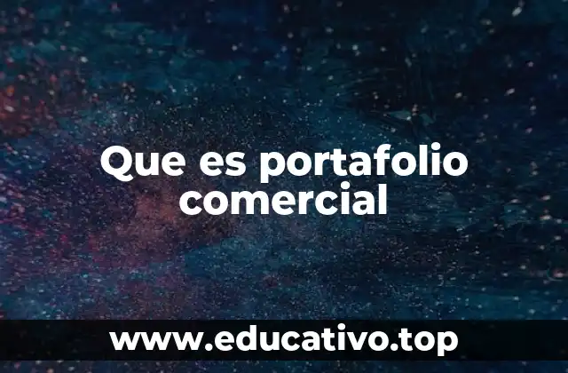 Que es portafolio comercial