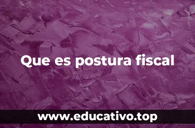 Que es postura fiscal