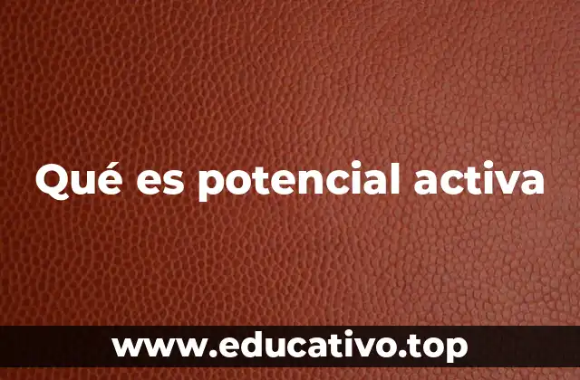 Qué es potencial activa
