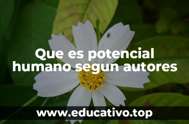 Que es potencial humano segun autores