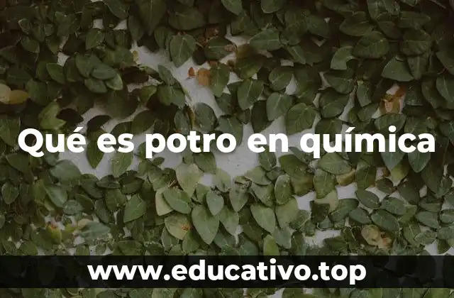 Qué es potro en química