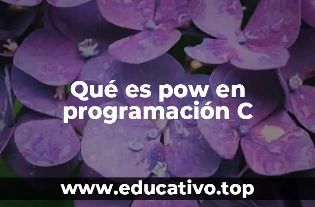 Qué es pow en programación C