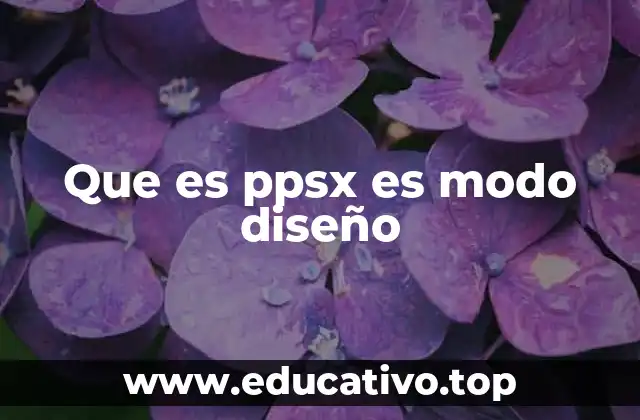 Que es ppsx es modo diseño