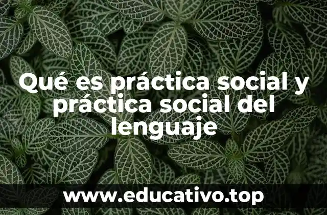 Qué es práctica social y práctica social del lenguaje