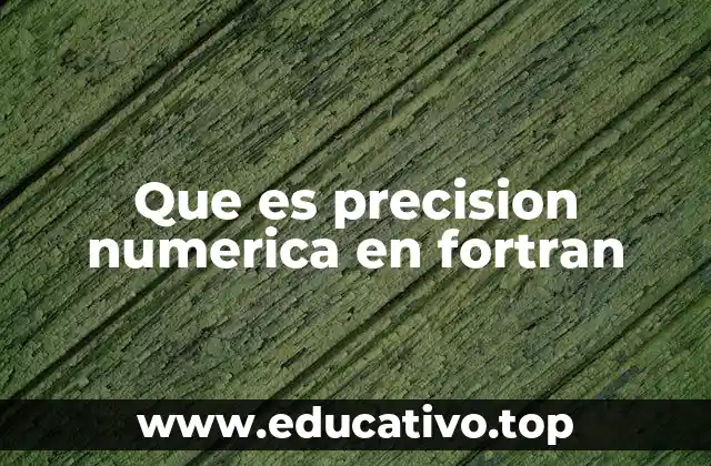 Que es precision numerica en fortran