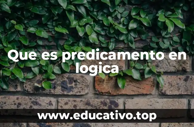 Que es predicamento en logica