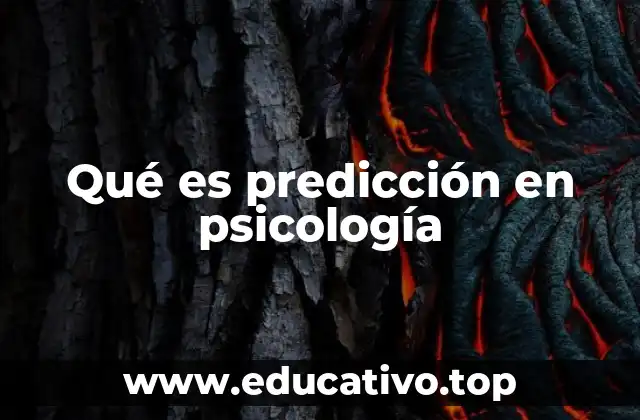 Qué es predicción en psicología