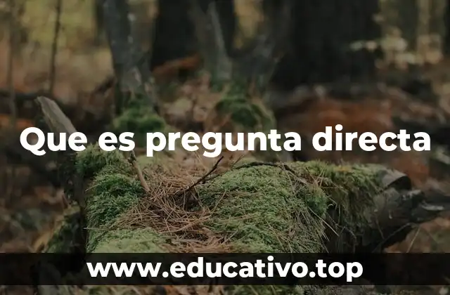 Que es pregunta directa