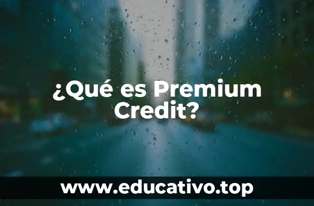 ¿Qué es Premium Credit?