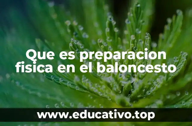 Que es preparacion fisica en el baloncesto