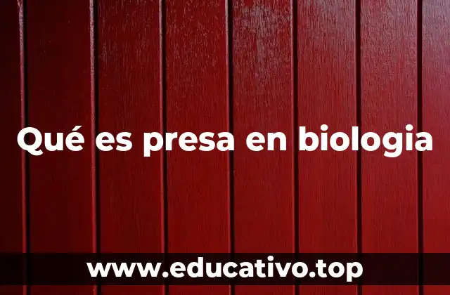 Qué es presa en biologia