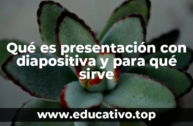 Qué es presentación con diapositiva y para qué sirve