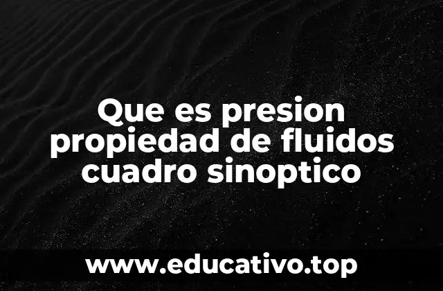 Que es presion propiedad de fluidos cuadro sinoptico