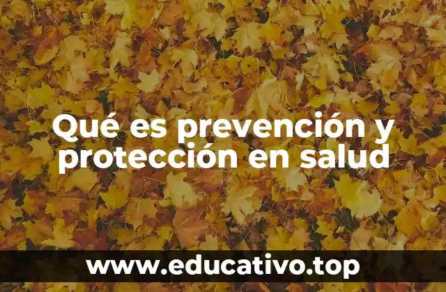 Qué es prevención y protección en salud