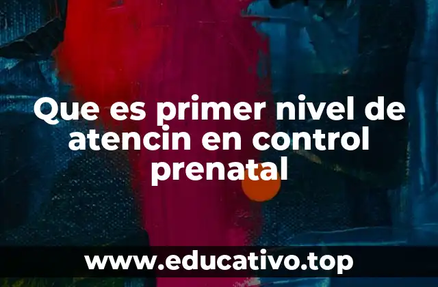 Que es primer nivel de atencin en control prenatal