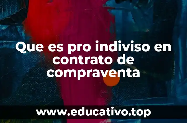 Que es pro indiviso en contrato de compraventa