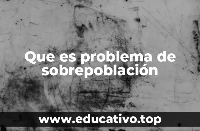 Que es problema de sobrepoblación
