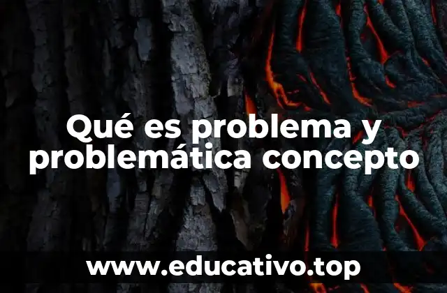 Qué es problema y problemática concepto