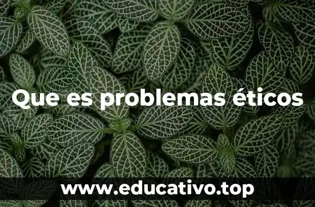 Que es problemas éticos