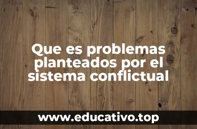Que es problemas planteados por el sistema conflictual