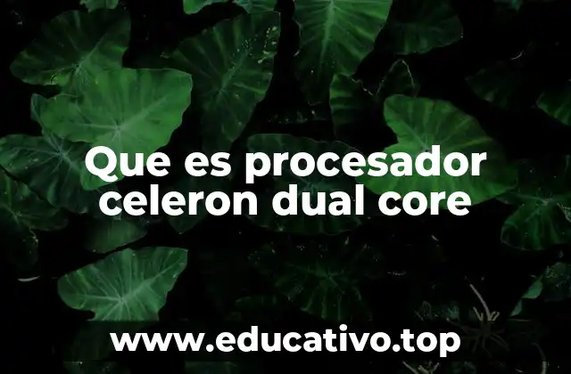 Que es procesador celeron dual core