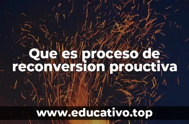 Que es proceso de reconversion prouctiva