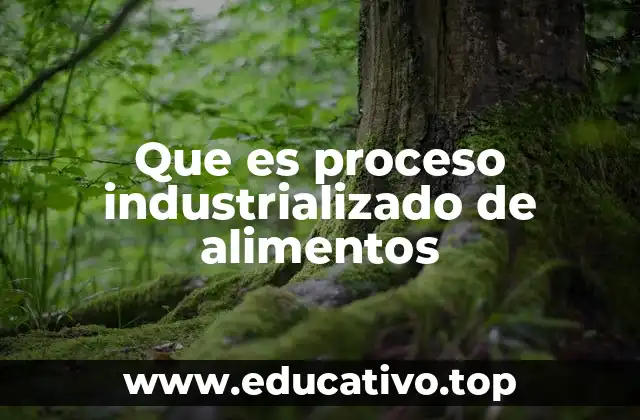 Que es proceso industrializado de alimentos