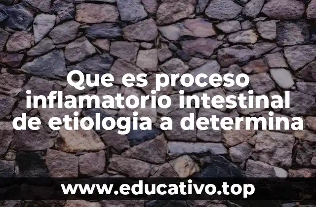 Que es proceso inflamatorio intestinal de etiologia a determina