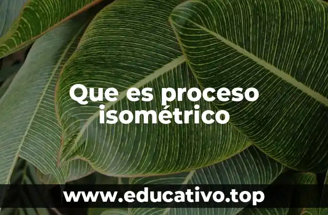 Que es proceso isométrico