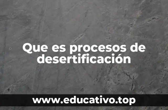 Que es procesos de desertificación