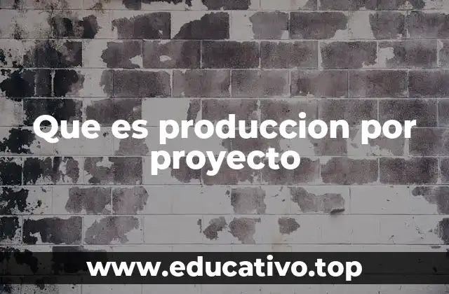 Que es produccion por proyecto