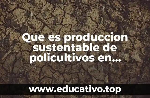Que es produccion sustentable de policultivos en ambientes reducidos tae