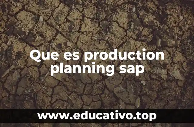 Que es production planning sap
