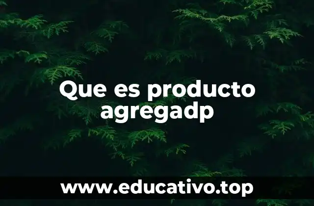 Que es producto agregadp
