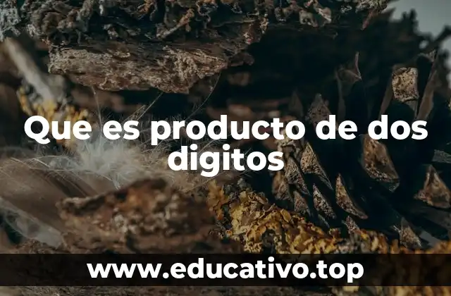 Que es producto de dos digitos