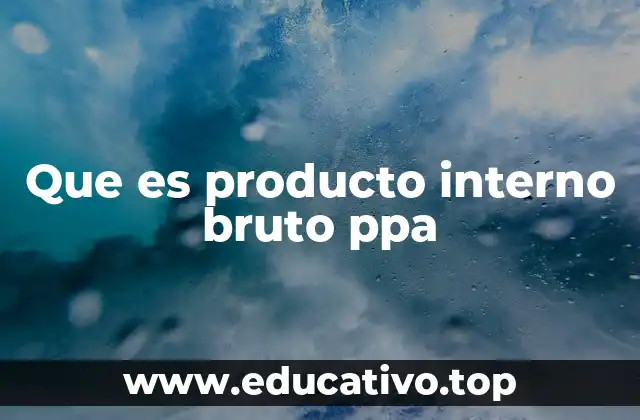 Que es producto interno bruto ppa