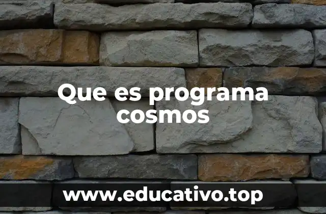 Que es programa cosmos