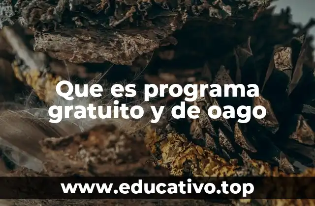 Que es programa gratuito y de oago