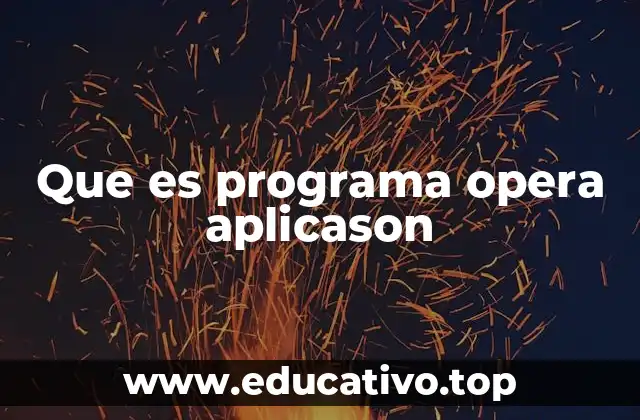 Que es programa opera aplicason
