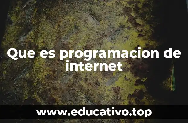 Que es programacion de internet