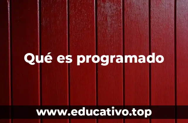 Qué es programado