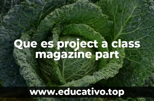 Que es project a class magazine part