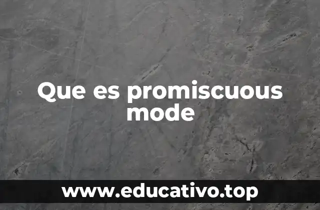 Que es promiscuous mode