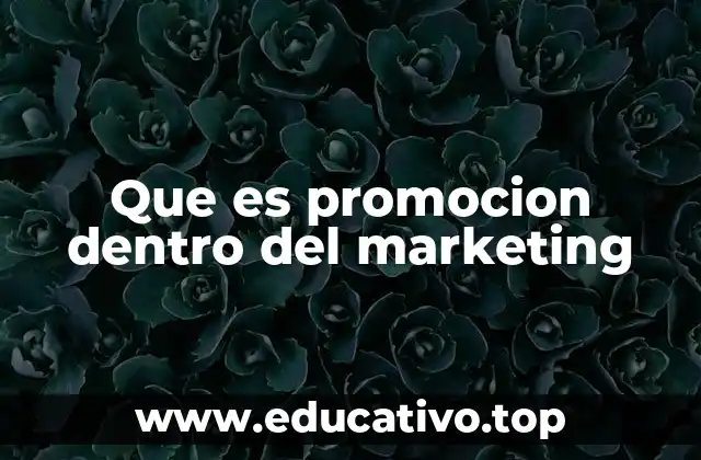 Que es promocion dentro del marketing